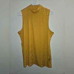 No Boundaries Drak Yellow Sleeveless Tank Top Turtleneck